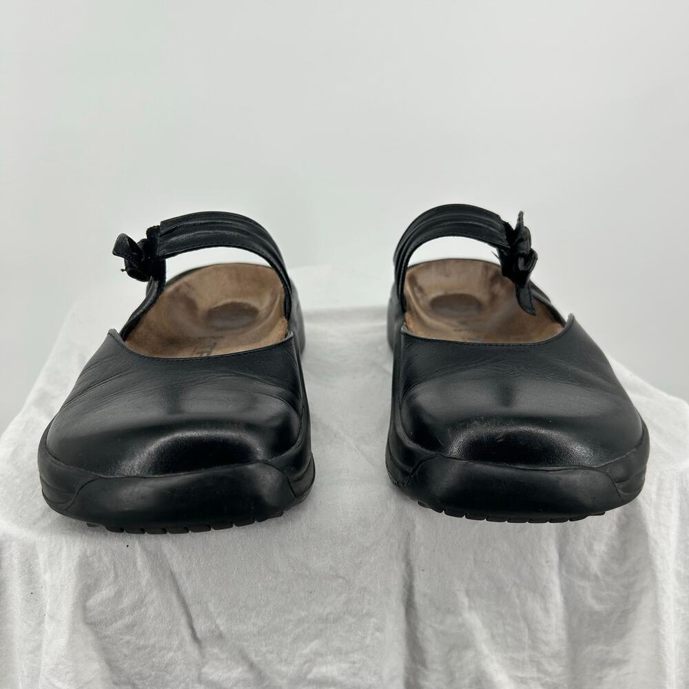 Women's Black Leather Birkenstock Tatami Mary Jane Bow Slip On Clogs EU 36 US 5 - Picture 2 of 8